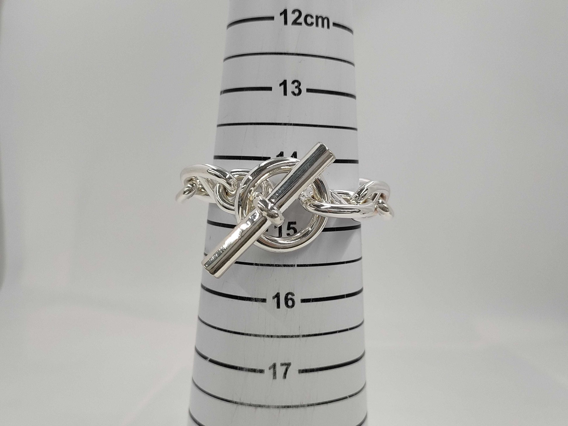 HERMES Schone Dunkle Bracelet TGM 10 Frames 99.5g Bracelet Bangle