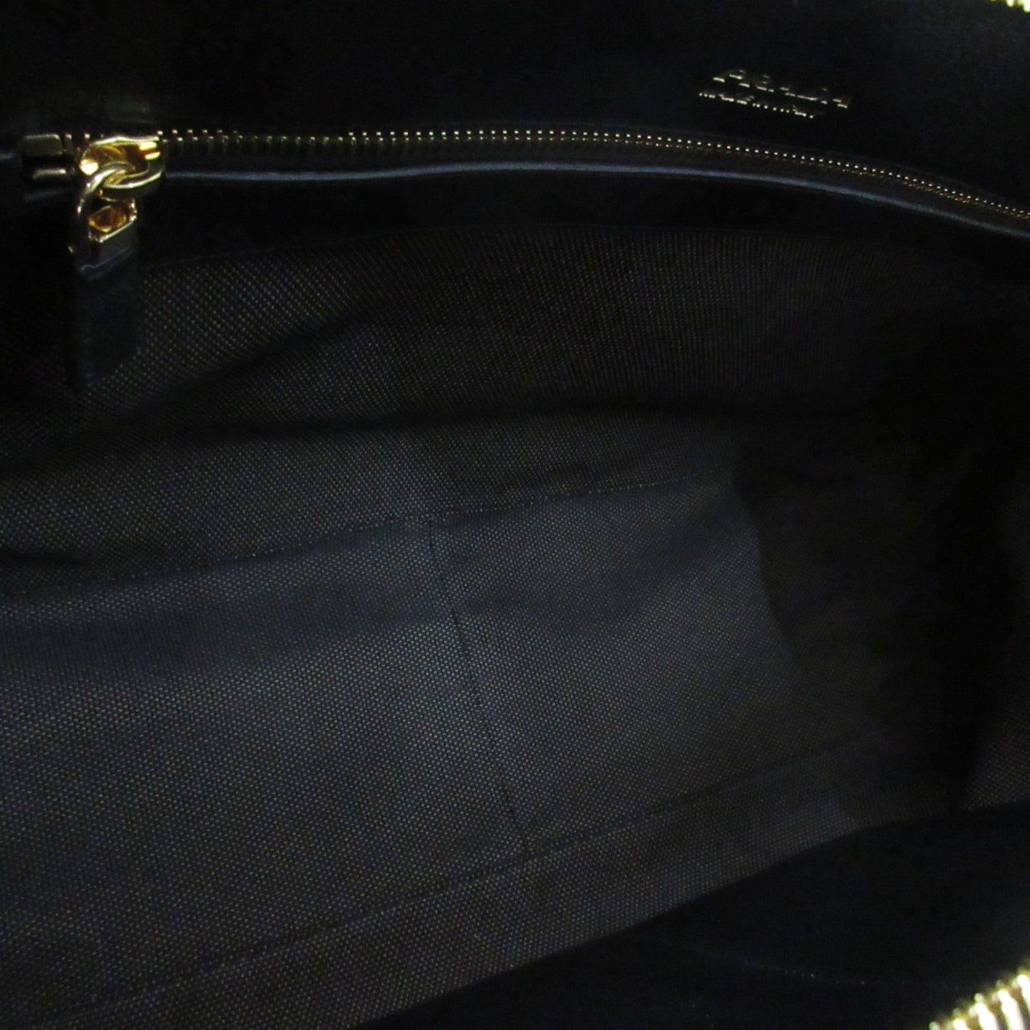 PRADA Soft Grain Leather Tote Bag 1BG522_2CYS_F0002_V_OOO Black Black Gold Fittings RFID Tag Tote Bag