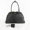 PRADA Soft Grain Leather Tote Bag 1BG522_2CYS_F0002_V_OOO Black Black Gold Fittings RFID Tag Tote Bag