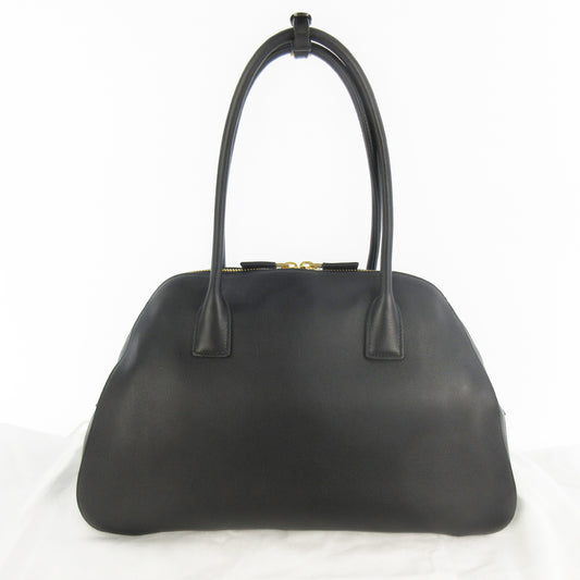 PRADA Soft Grain Leather Tote Bag 1BG522_2CYS_F0002_V_OOO Black Black Gold Fittings RFID Tag Tote Bag