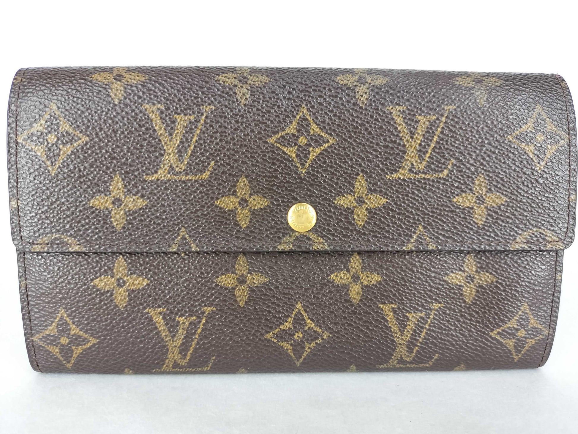 LOUIS VUITTON Monogram Louis Vuitton Pochette Credit Monogram Long Wallet Wallet