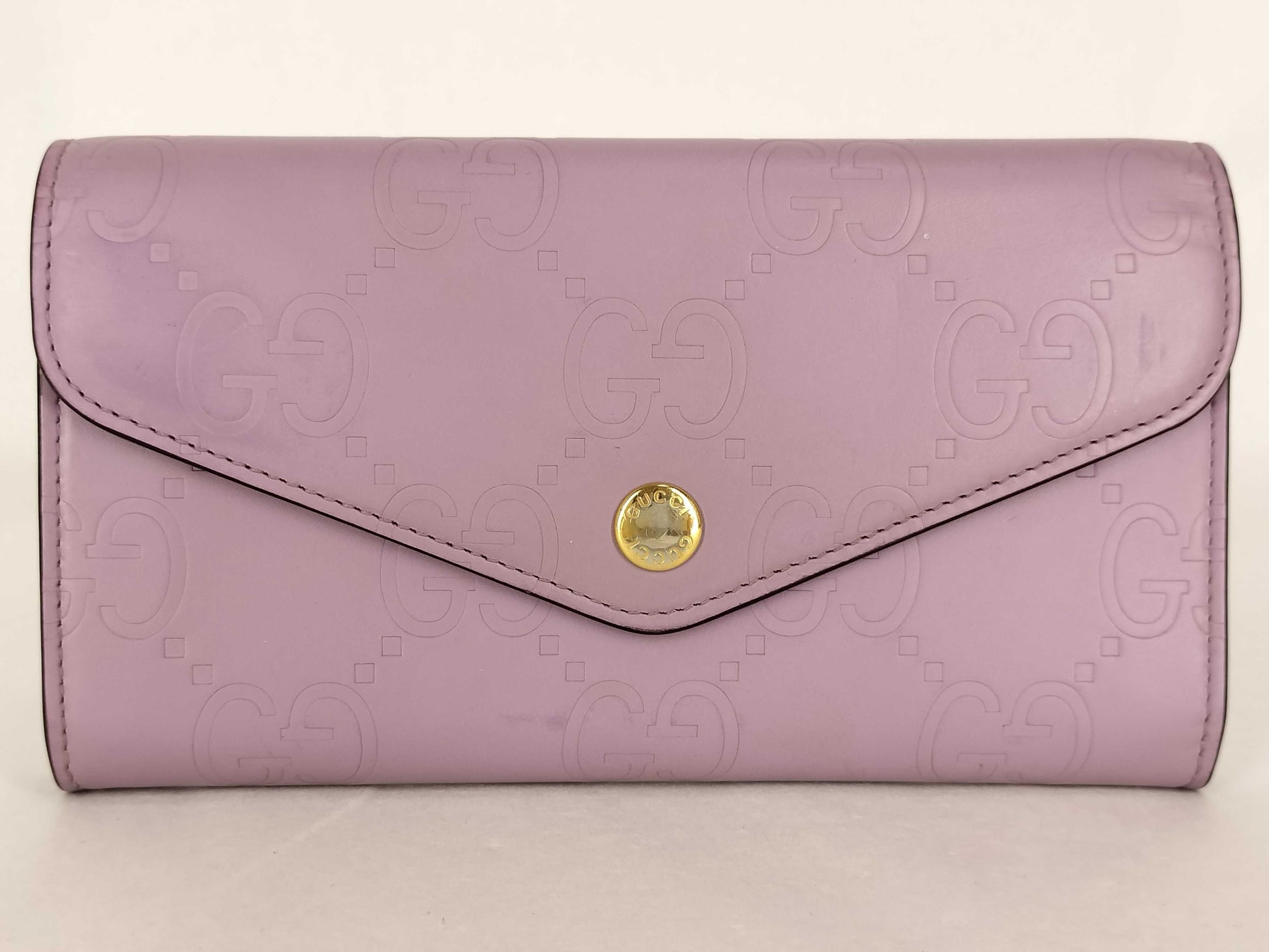 GUCCI Gucci Long Wallet Jumbo GG Pink Wallet
