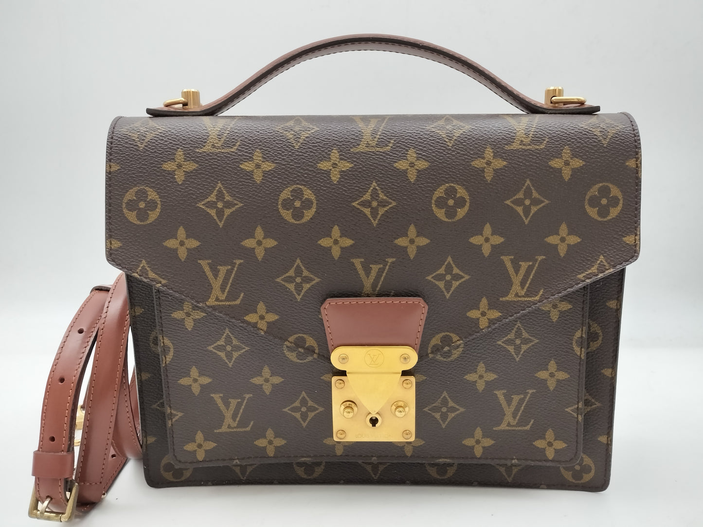 LOUIS VUITTON Monogram Monceau M51185 Shoulder Strap Handbag