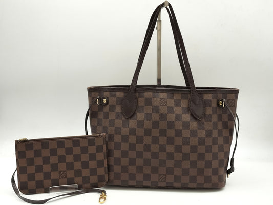 LOUIS VUITTON Damier Neverful PM N41359 Pouch Tote Bag