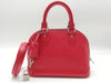 LOUIS VUITTON Epi Alma BB M41160 Shoulder Strap Crochet Padlock Handbag