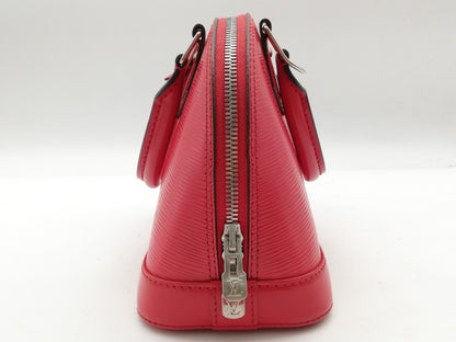 LOUIS VUITTON Epi Alma BB M41160 Shoulder Strap Crochet Padlock Handbag