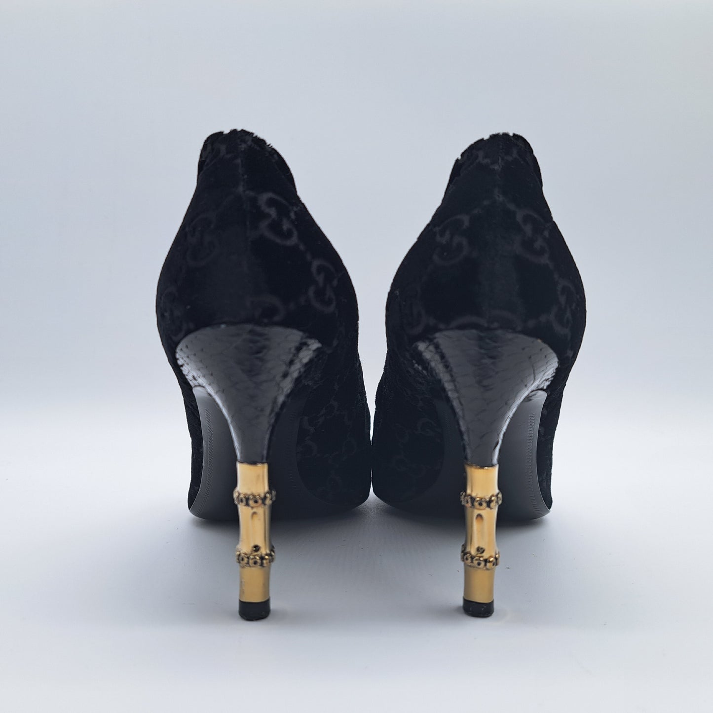 GUCCI GUCCI Bamboo Pumps Size 37 All-Over Print Pumps