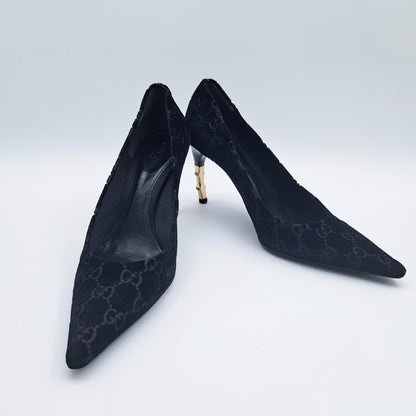 GUCCI GUCCI Bamboo Pumps Size 37 All-Over Print Pumps