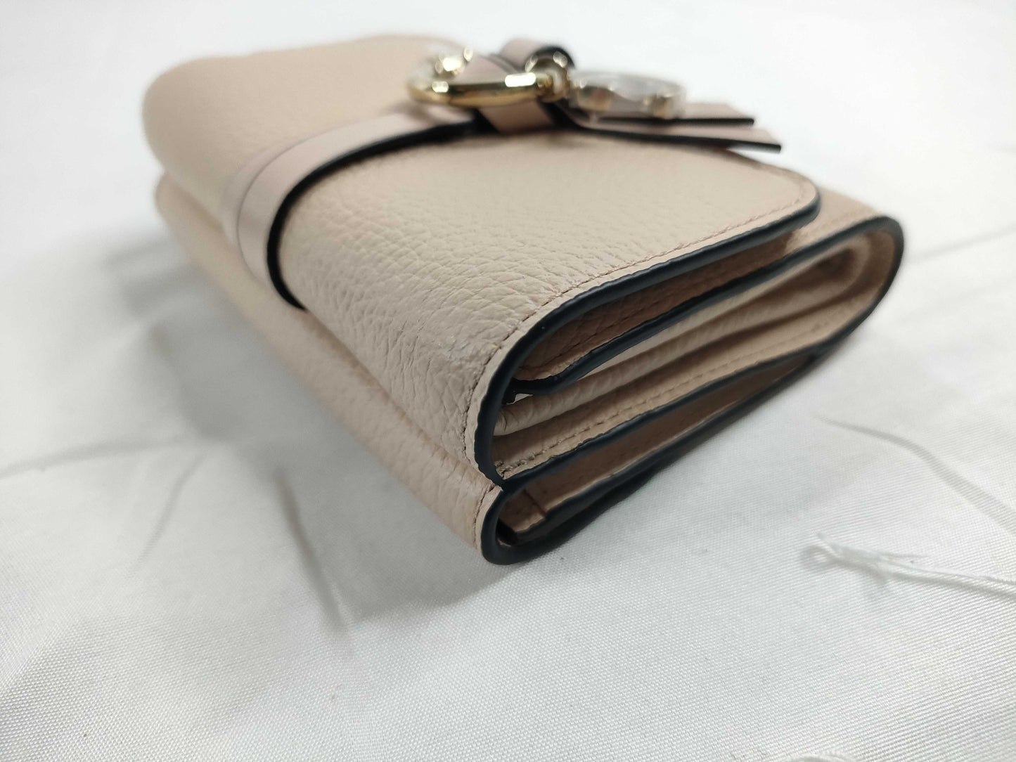 chloe Chloe Chloe ALPHABET Alphabet Flap Wallet Wallet Mini Wallet CEMENT PINK Wallet