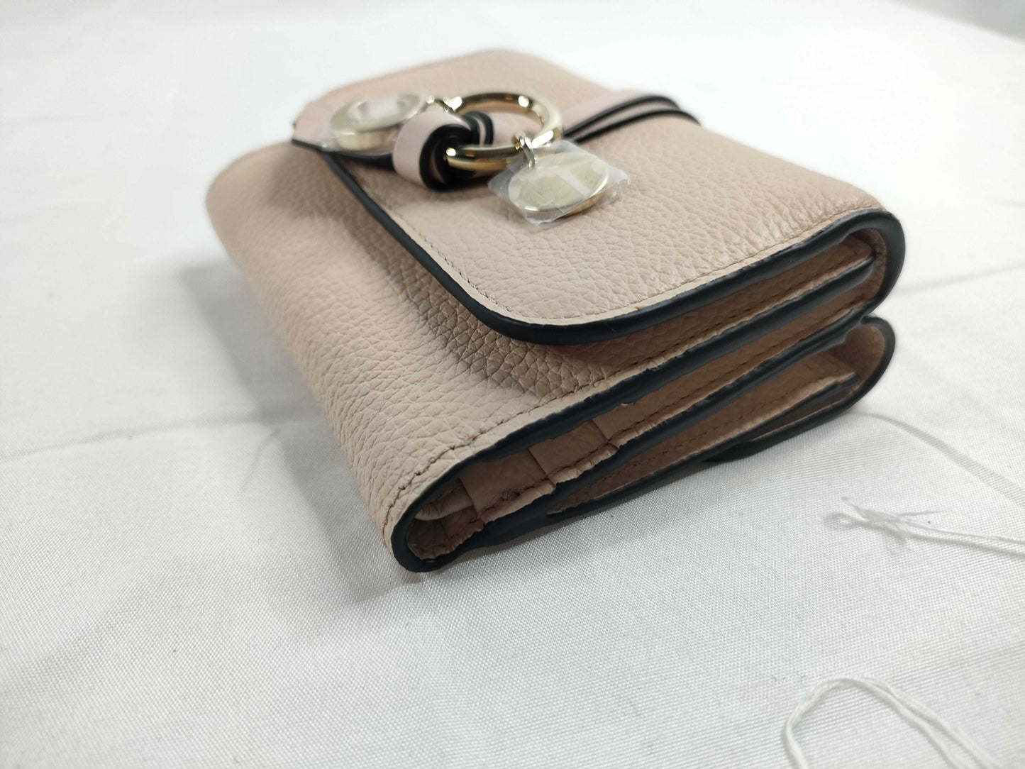 chloe Chloe Chloe ALPHABET Alphabet Flap Wallet Wallet Mini Wallet CEMENT PINK Wallet