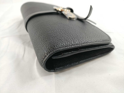 chloe Chloe ALPHABET Alphabet Flap Wallet Wallet Black Wallet