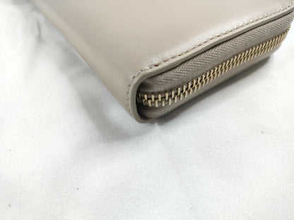 chloe Chloe Chloe Sense Wallet Round Zip Purse Beige Wallet