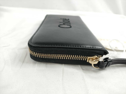 chloe Chloe Chloe Sense Wallet Round Zip Wallet Black Wallet