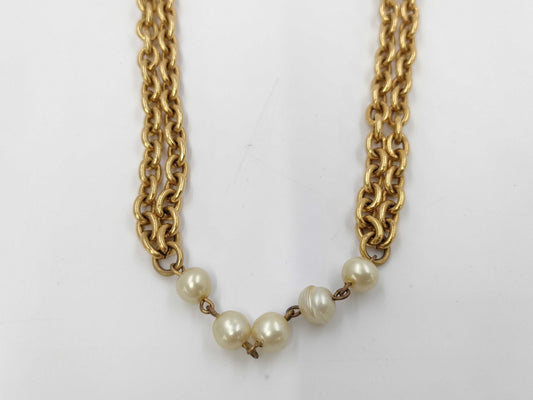 CHANEL Pearl Necklace Necklace