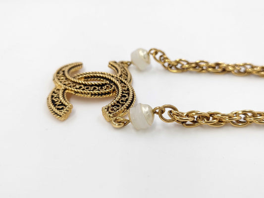 CHANEL Pearl Necklace Choker Necklace