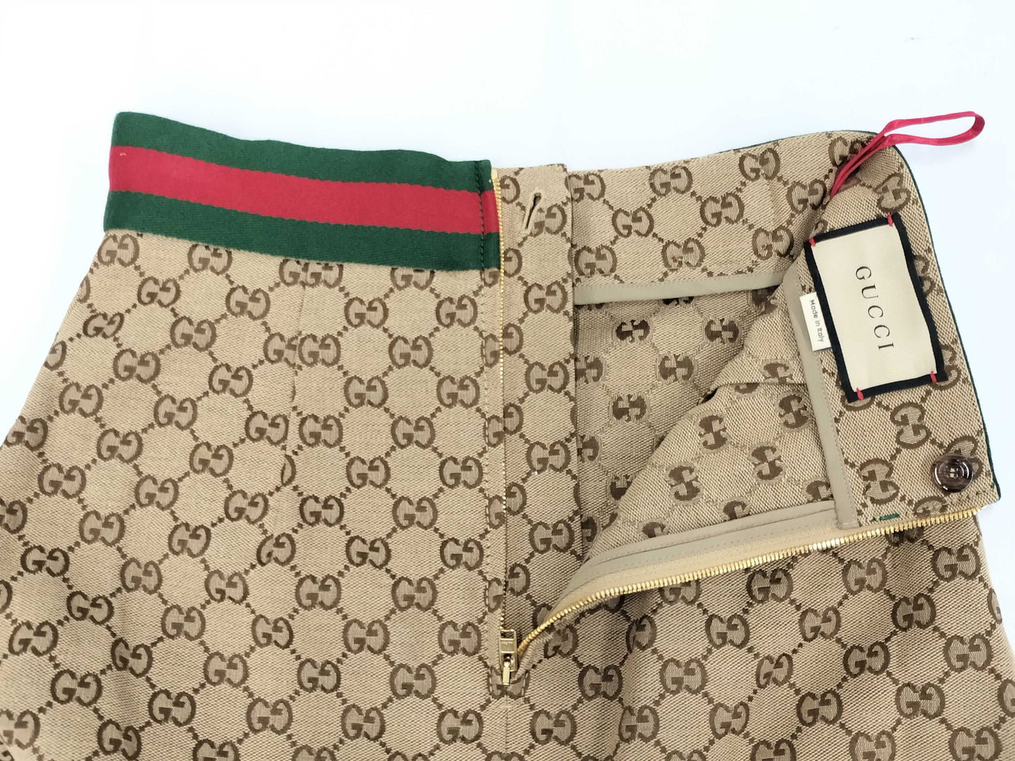 GUCCI GUCCI Long Skirt GG Canvas Sherry Horsebit 681567 36 Tagged Unused Skirt