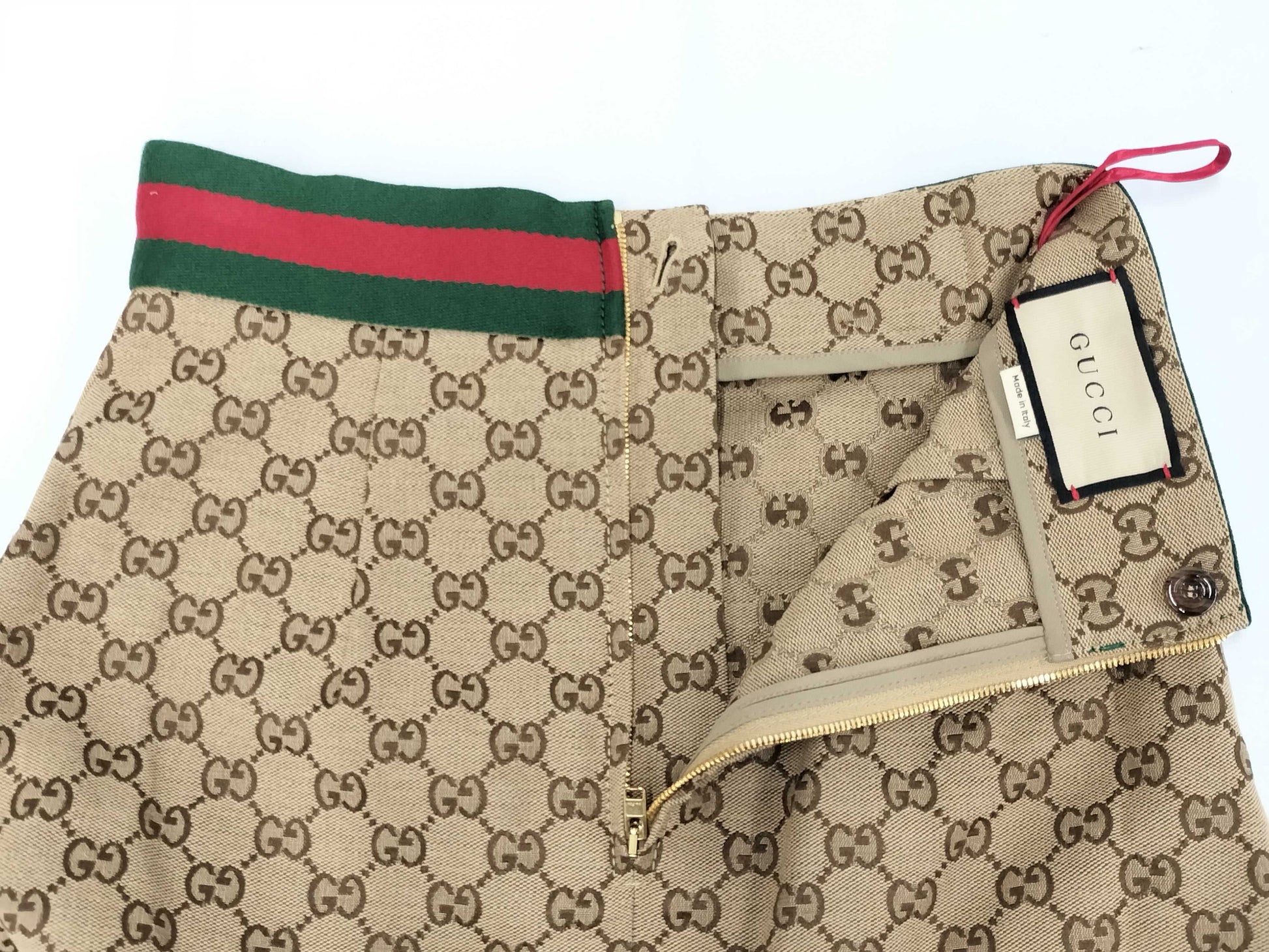 GUCCI GUCCI Long Skirt GG Canvas Sherry Horsebit 681567 36 Tagged Unused Skirt