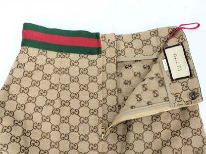 GUCCI GUCCI Long Skirt GG Canvas Sherry Horsebit 681567 36 Tagged Unused Skirt