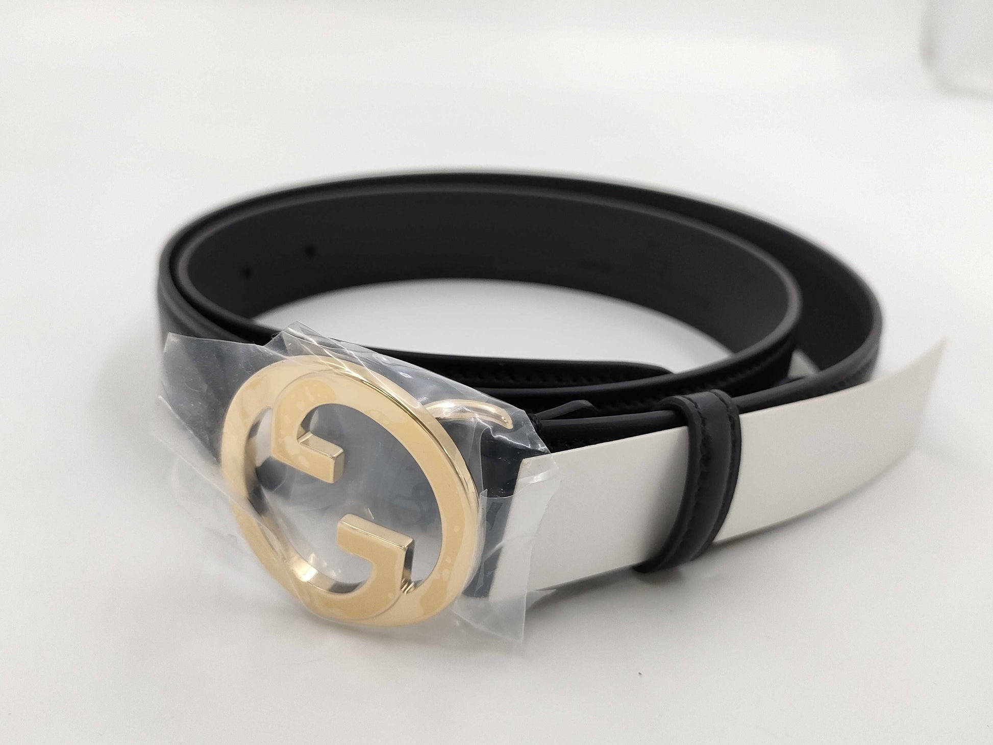 GUCCI Gucci Blondie Interlocking G Buckle Black Leather 690557 Belt