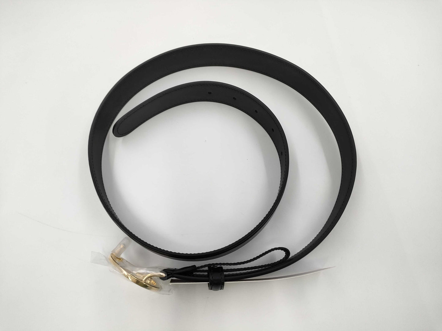 GUCCI Gucci Blondie Interlocking G Buckle Black Leather 690557 Belt