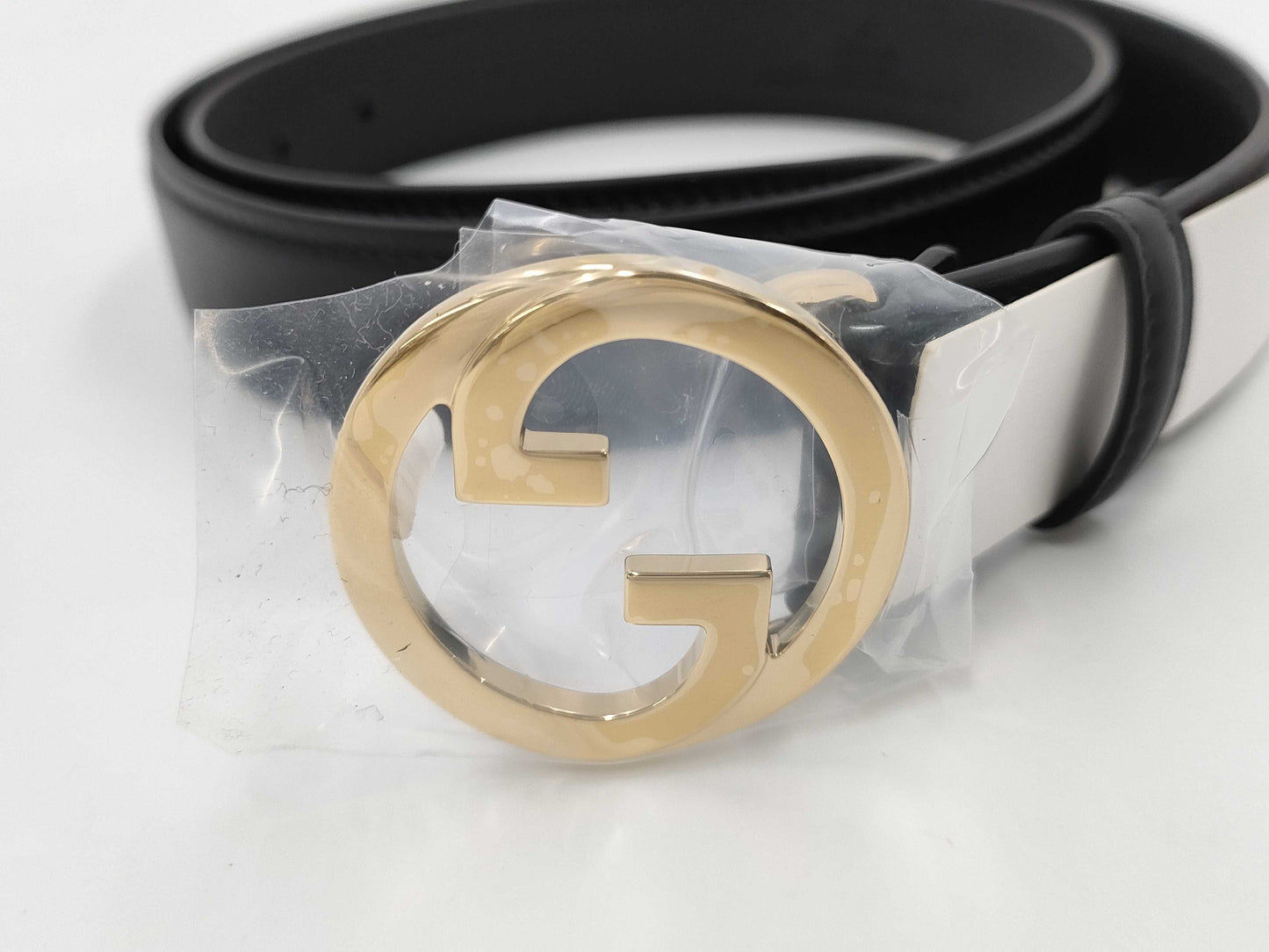 GUCCI Gucci Blondie Interlocking G Buckle Black Leather 690557 Belt