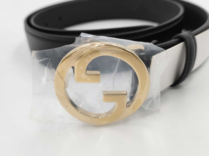 GUCCI Gucci Blondie Interlocking G Buckle Black Leather 690557 Belt