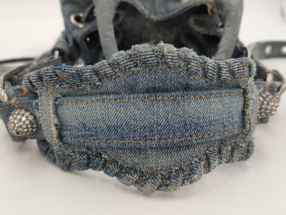 BALENCIAGA Le Cagor Bucket 702432 Denim Damaged 2way Bag