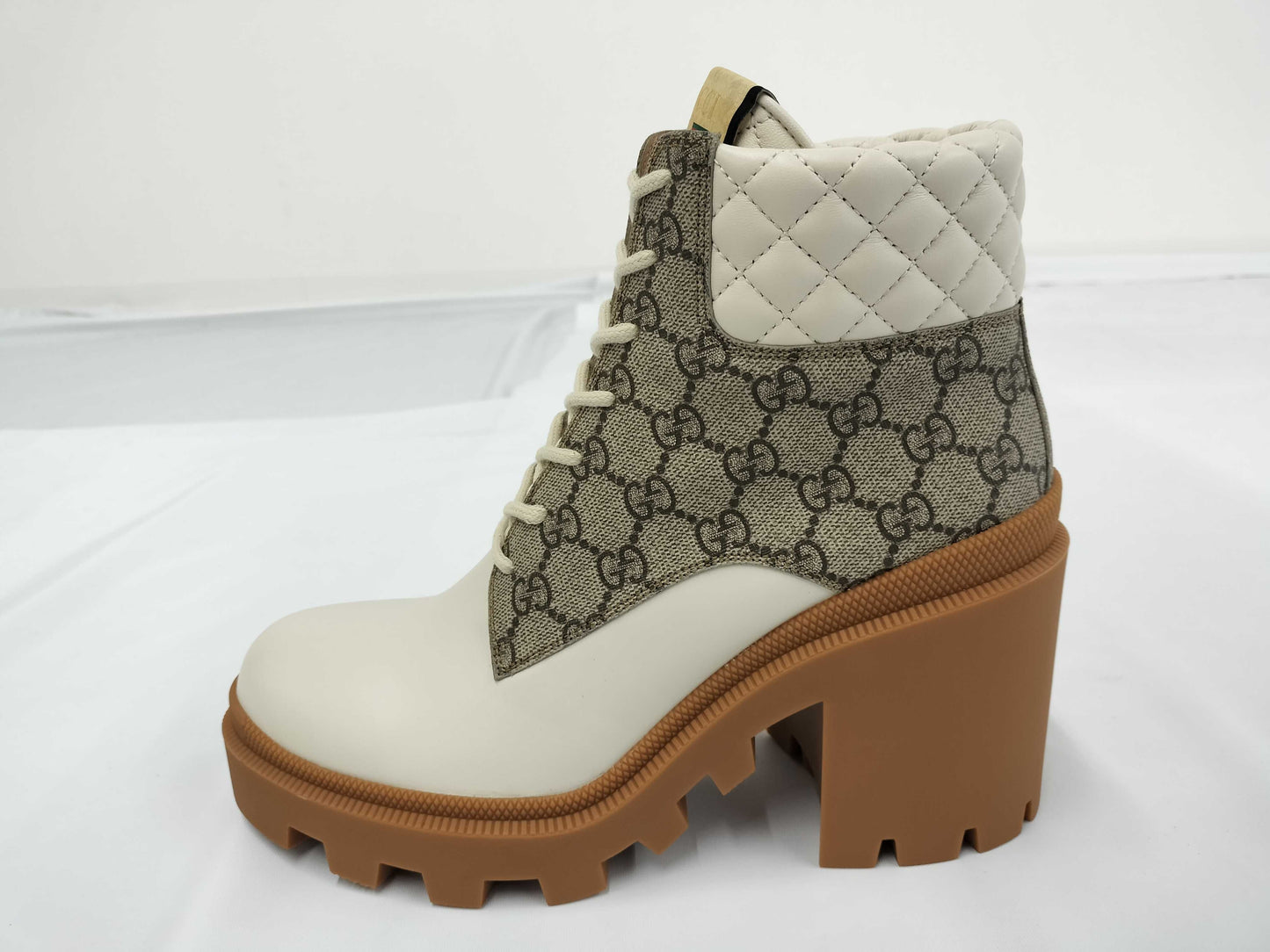 GUCCI GUCCI GG Trip Ankle Boots 40 Beige 659691 Unused Other Shoes