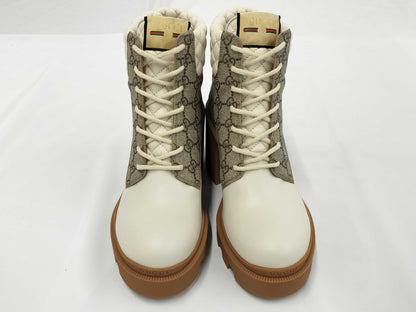 GUCCI GUCCI GG Trip Ankle Boots 40 Beige 659691 Unused Other Shoes