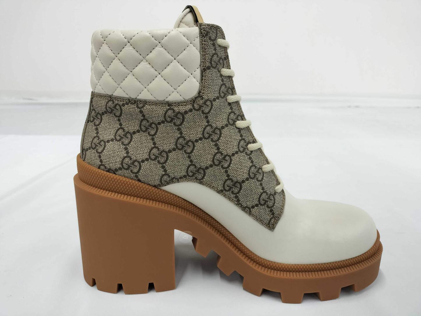 GUCCI GUCCI GG Trip Ankle Boots 40 Beige 659691 Unused Other Shoes