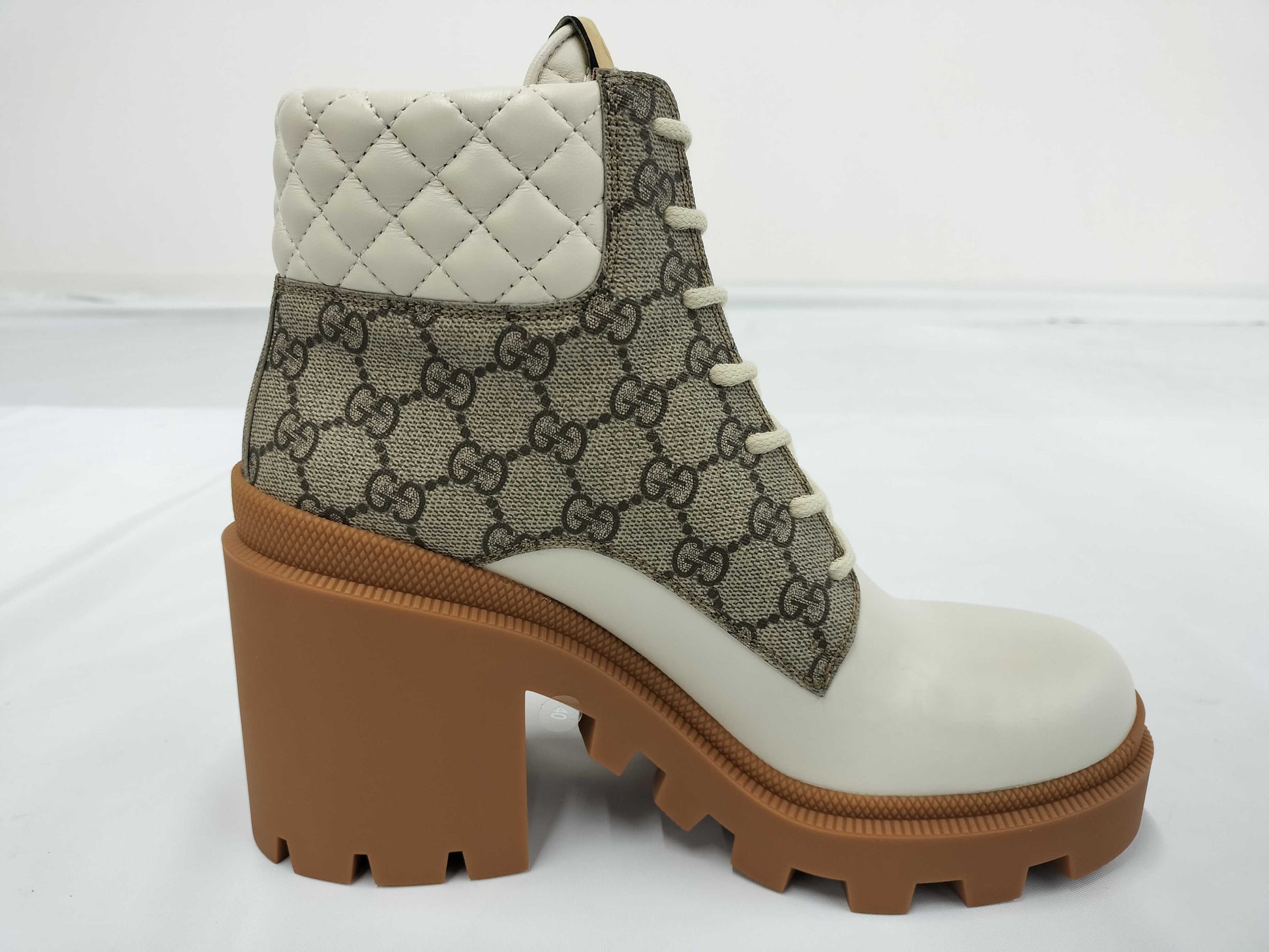 GUCCI GUCCI GG Trip Ankle Boots 40 Beige 659691 Unused Other Shoes