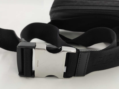 PRADA 2VL977 Renylon Black Body Bag Waist Bag