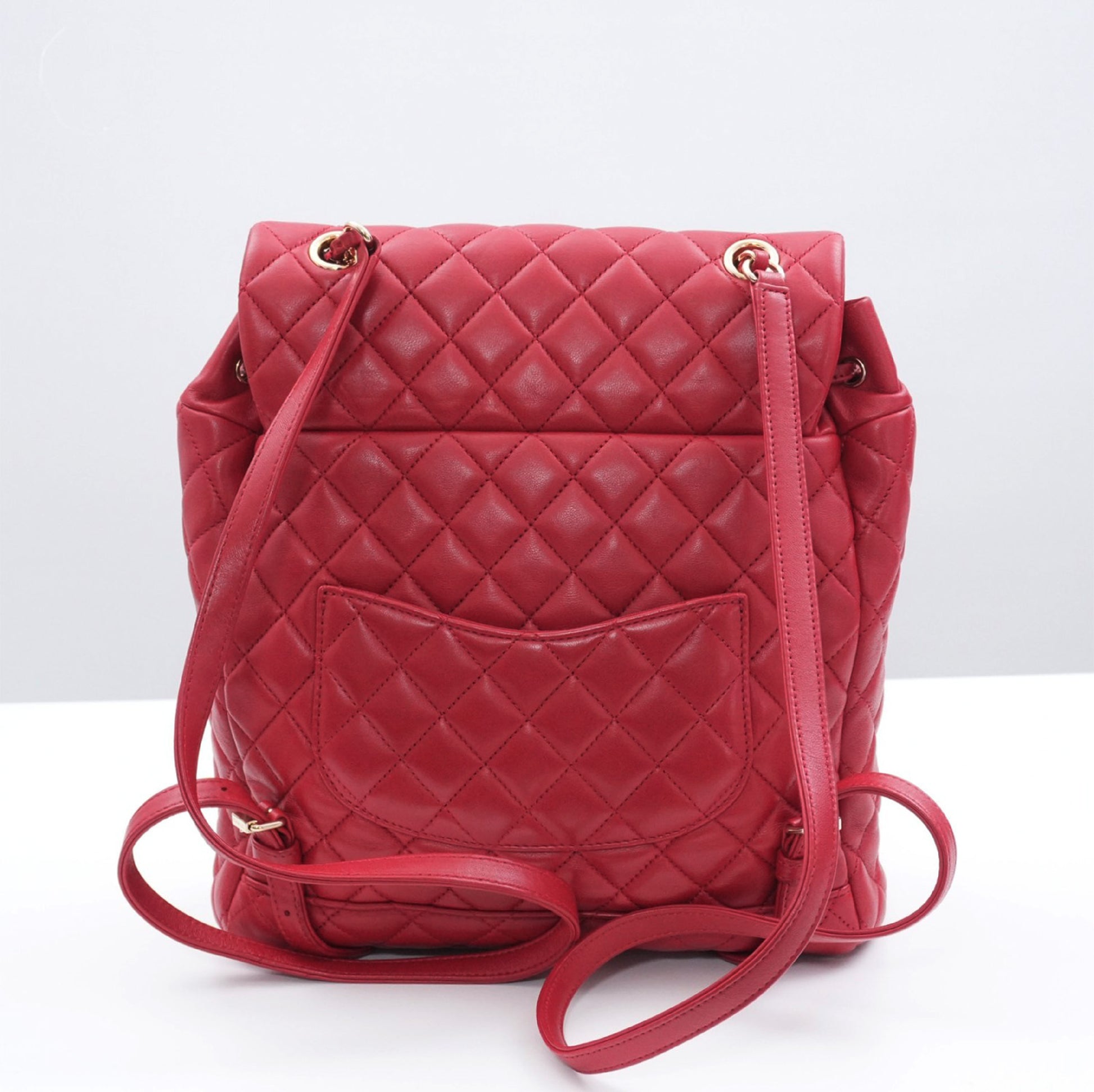 CHANEL CHANEL Matlasse Lambskin Seal Chain Backpack Rucksack