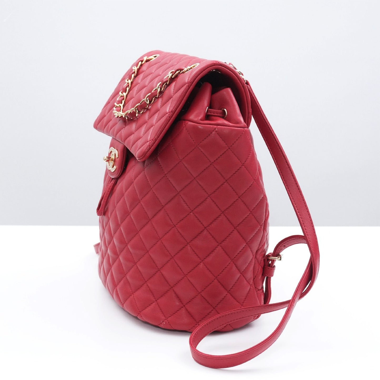 CHANEL CHANEL Matlasse Lambskin Seal Chain Backpack Rucksack