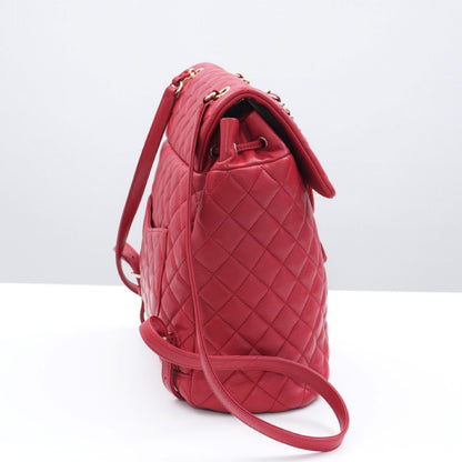 CHANEL CHANEL Matlasse Lambskin Seal Chain Backpack Rucksack