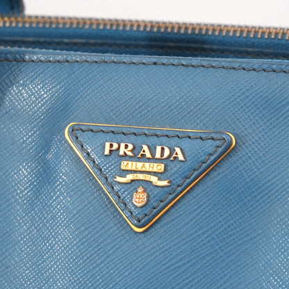 PRADA Saffiano Leather Tote Bag Blue BN1844 Handbag