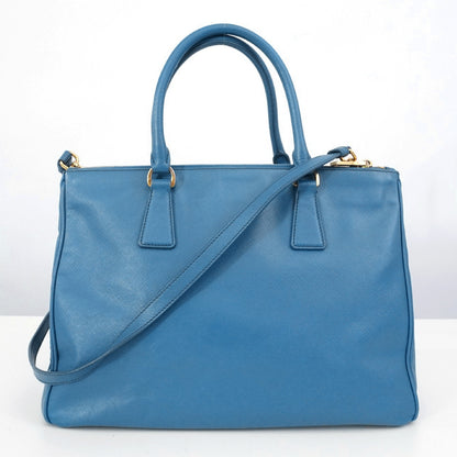 PRADA Saffiano Leather Tote Bag Blue BN1844 Handbag