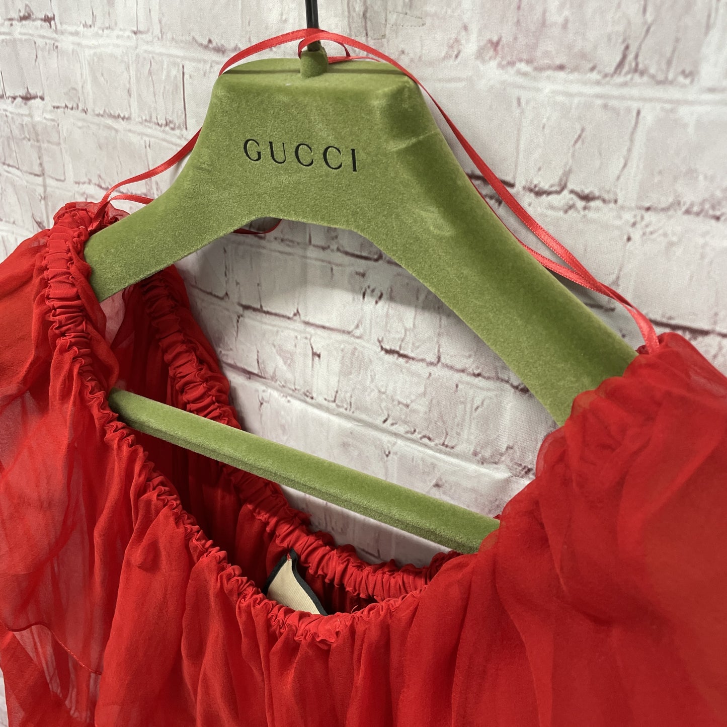 GUCCI Silk Chiffon Dress Dress 730915 Size 40 Dress Unused Dress