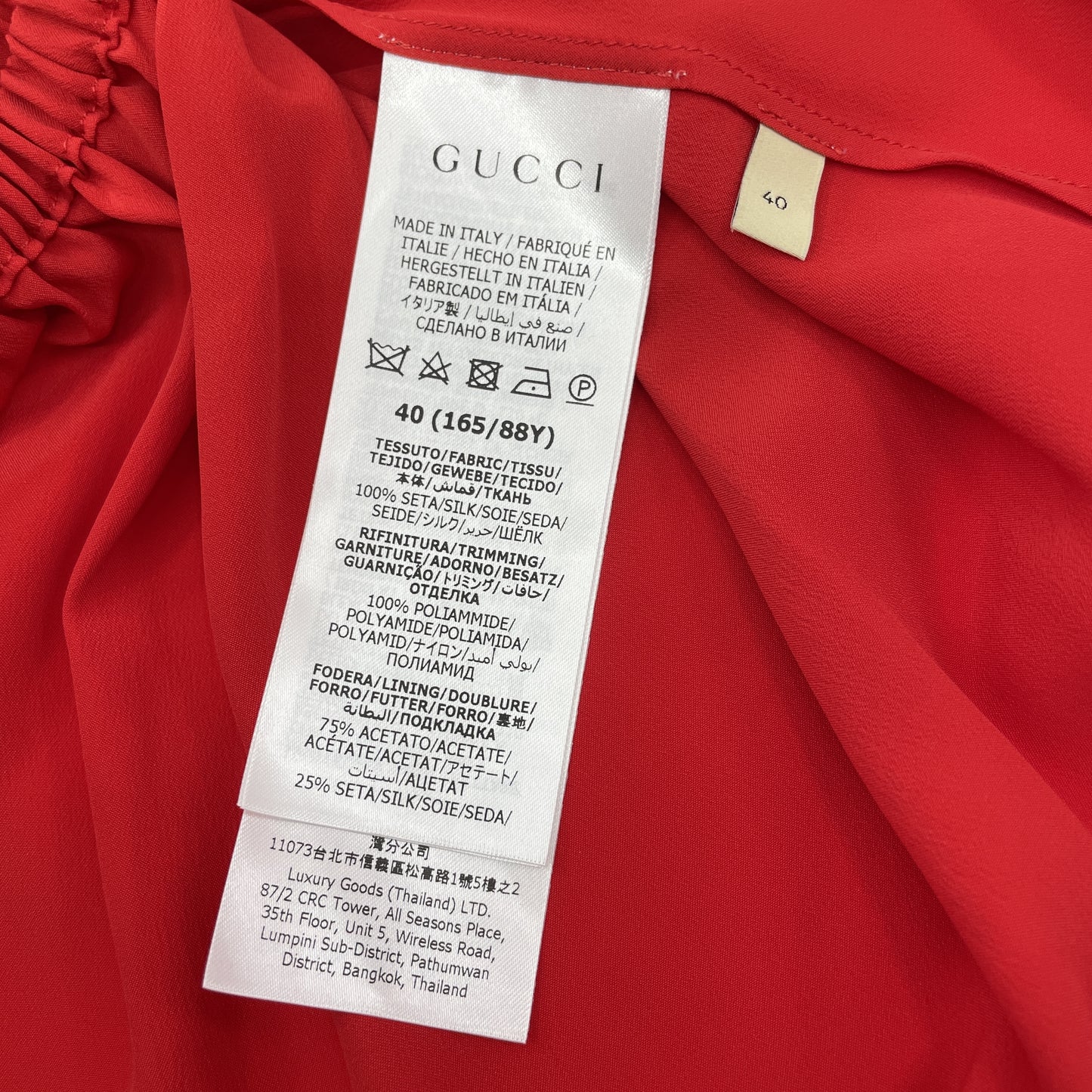 GUCCI Silk Chiffon Dress Dress 730915 Size 40 Dress Unused Dress