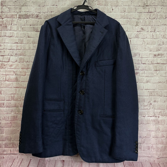 HERMES Men's Jacket Wool Lined All-Over Pattern Size 52 Jacket