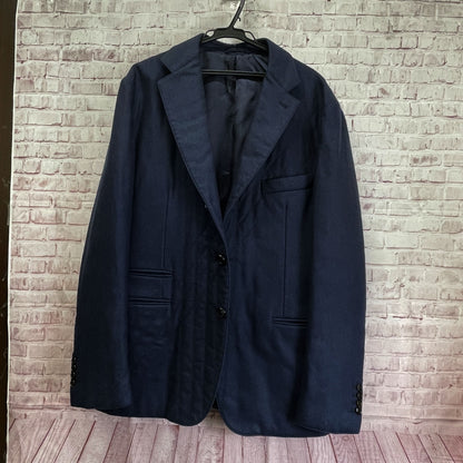 HERMES Men's Jacket Wool Lined All-Over Pattern Size 52 Jacket