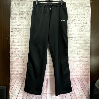 CELINE MBROIDERED TRACK PANTS Embroidered Sideline Track Pants Loose Fit Black 2Z0991210 Pants