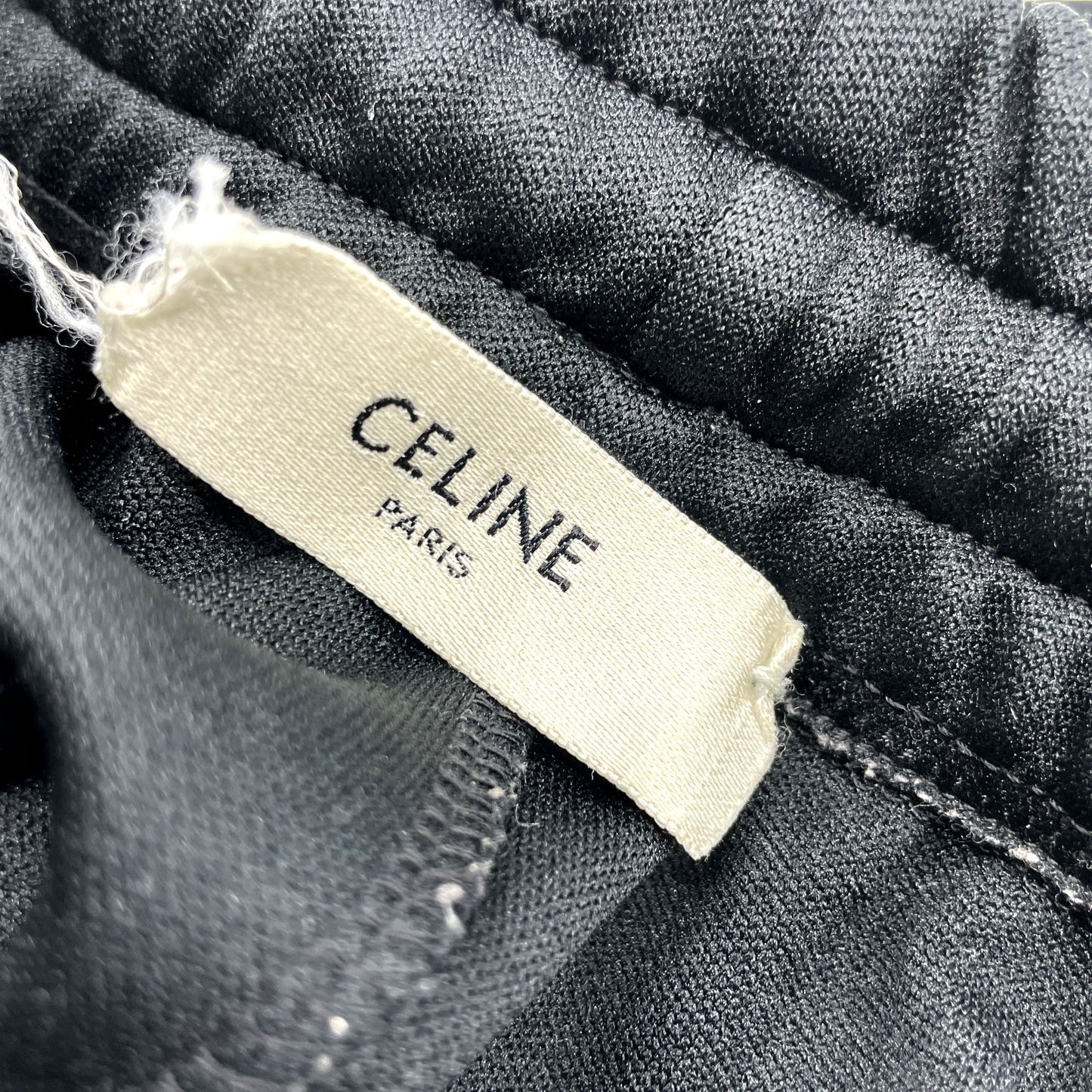 CELINE MBROIDERED TRACK PANTS Embroidered Sideline Track Pants Loose Fit Black 2Z0991210 Pants