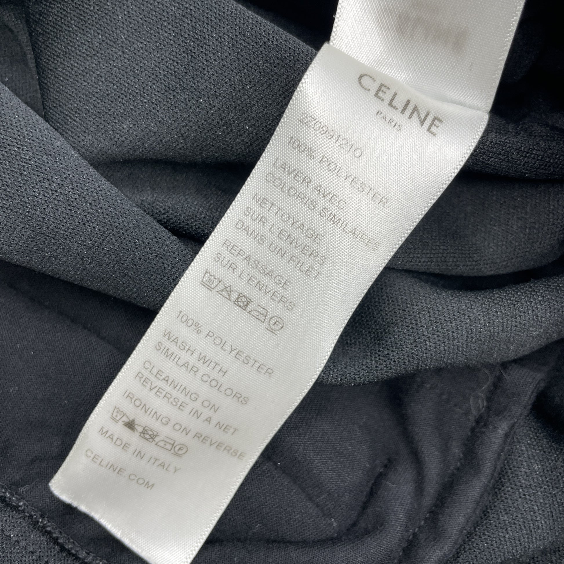 CELINE MBROIDERED TRACK PANTS Embroidered Sideline Track Pants Loose Fit Black 2Z0991210 Pants