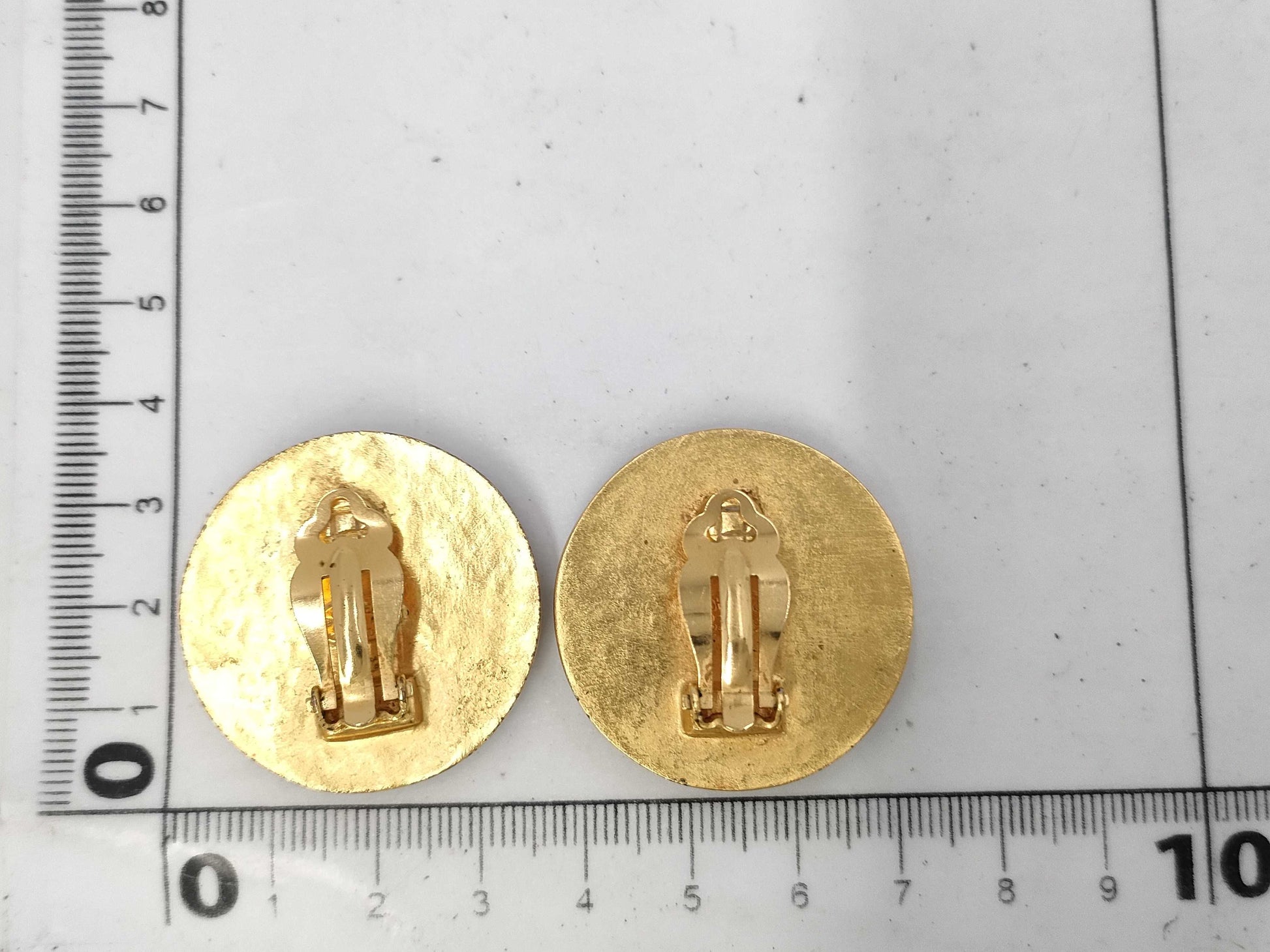 CHANEL Earrings Marble Coco Mark Stone Large 95A Earrings