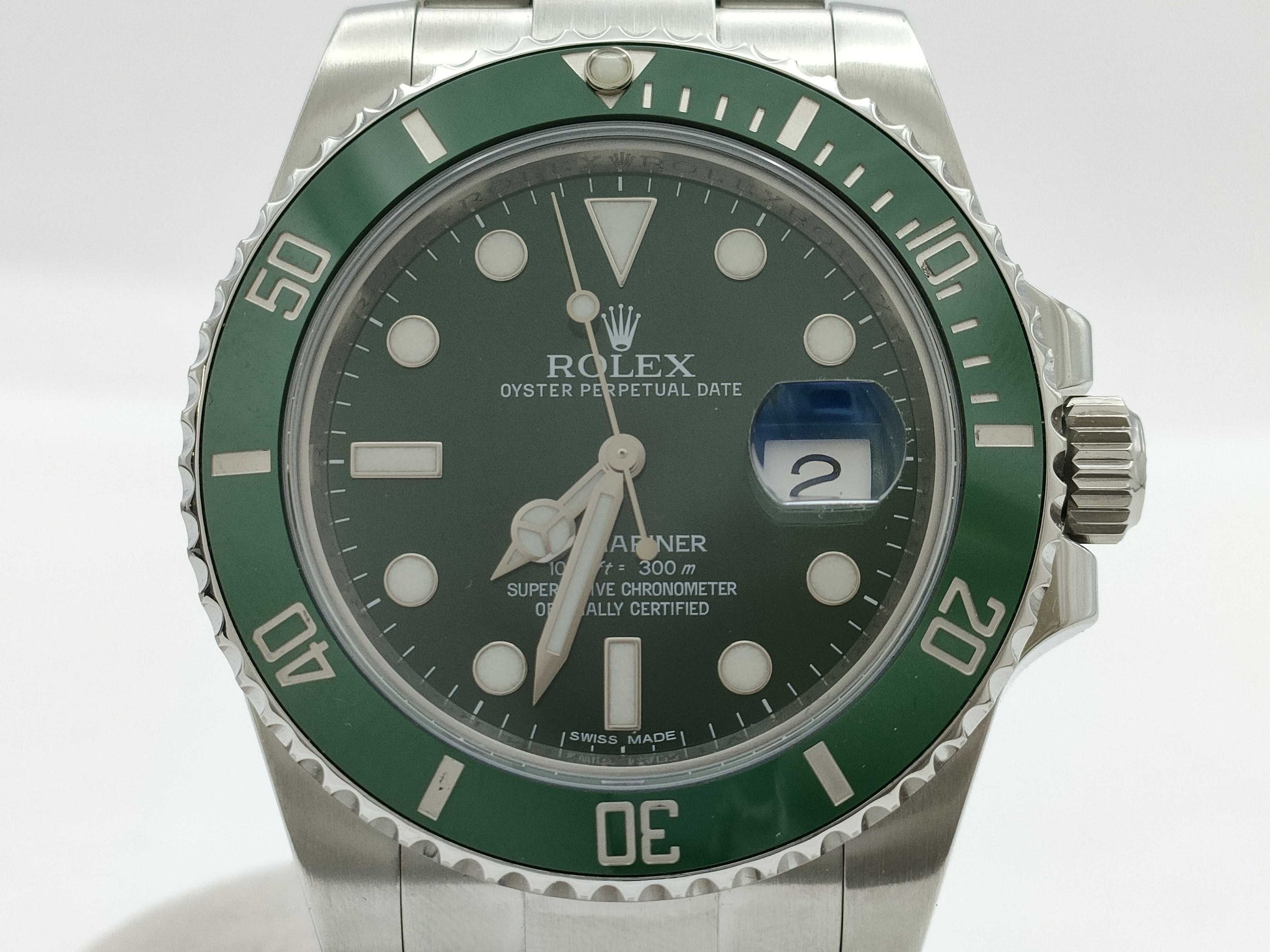 ROLEX 116610LV V1A40764 Green Dial Oyster Breath Men's Watch