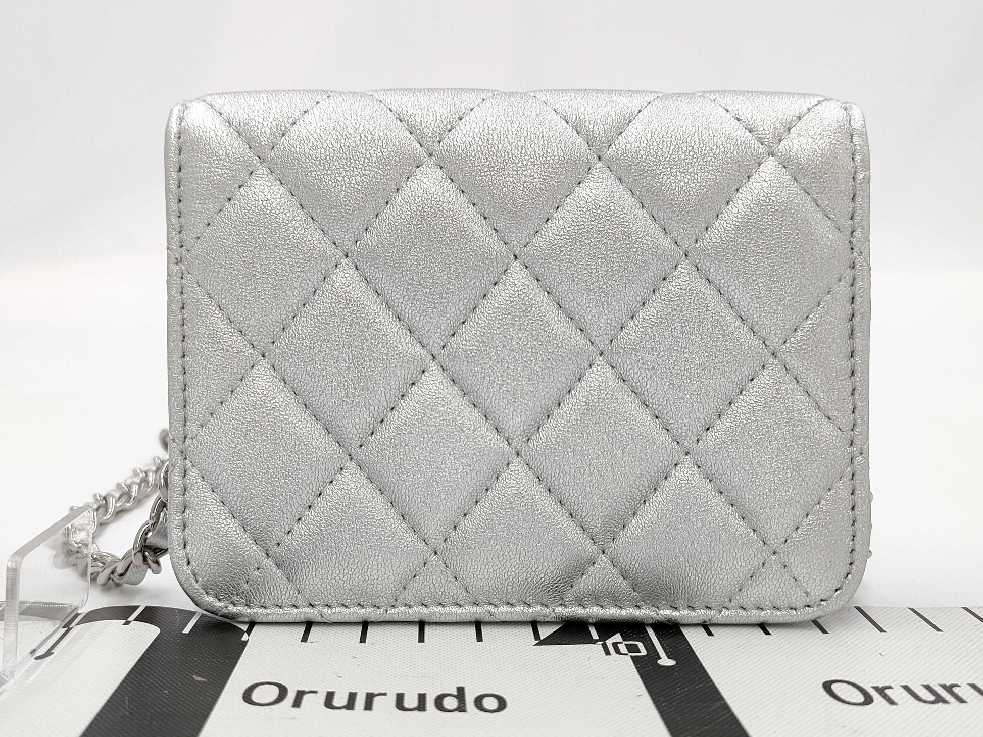 CHANEL Star Motif Chain Silver Shoulder Bag