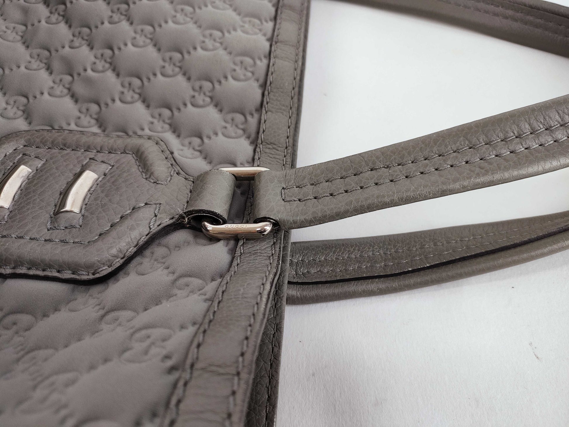 GUCCI GUCCI 241102 Neoprene Tote Bag Abby Grey Tote Bag