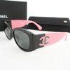 CHANEL Oval Shape Eyewear Cocomark Black Pink 5524-A c.535/S4 Sunglasses & Glasses