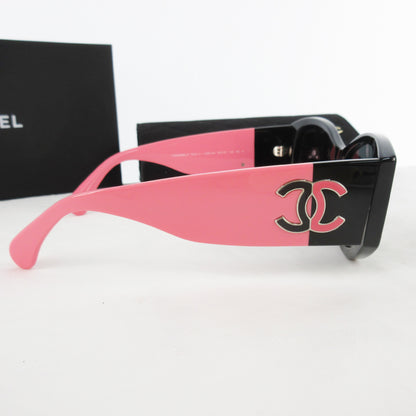CHANEL Oval Shape Eyewear Cocomark Black Pink 5524-A c.535/S4 Sunglasses & Glasses